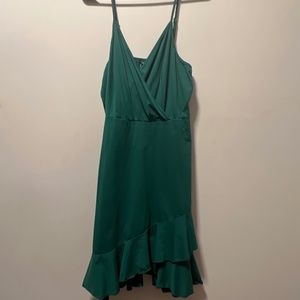 Dark green knee length dress